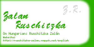 zalan ruschitzka business card